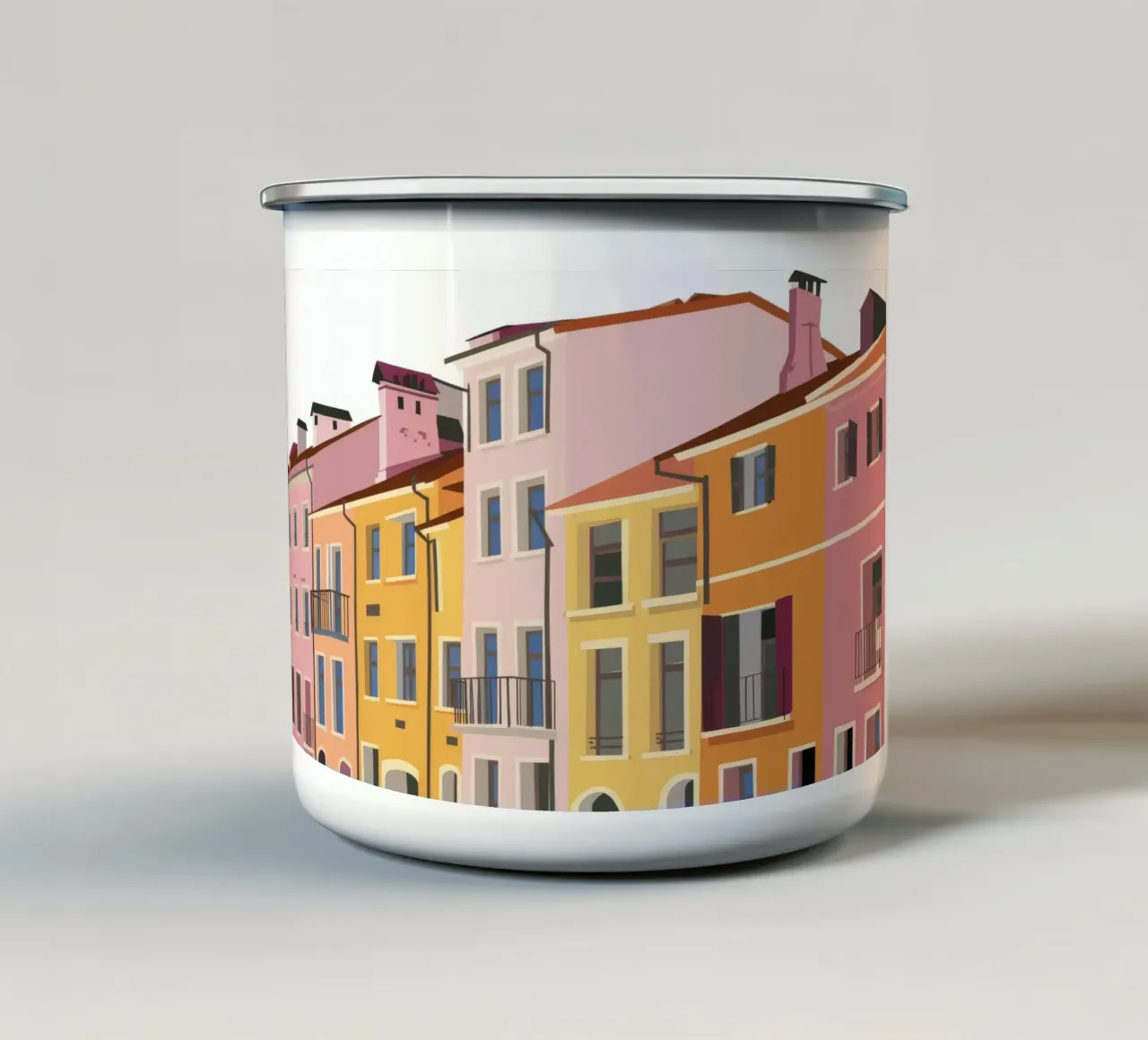 Tinte pastello per i tetti tazza in smalto da Chroma Haven