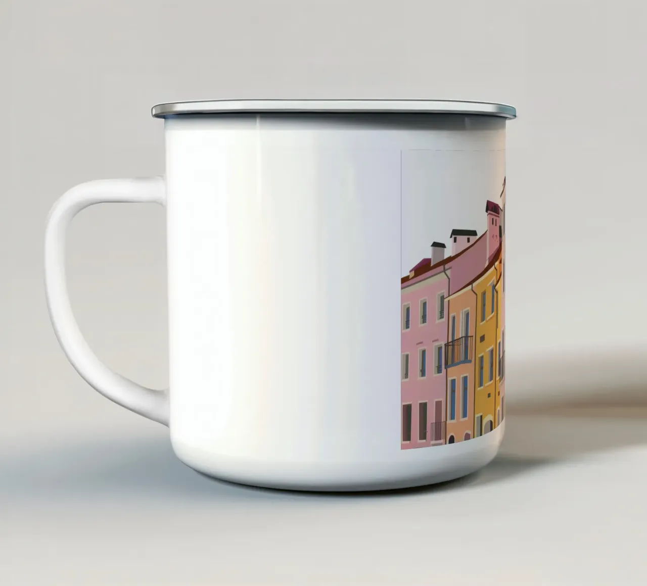 Tinte pastello per i tetti tazza in smalto da Chroma Haven