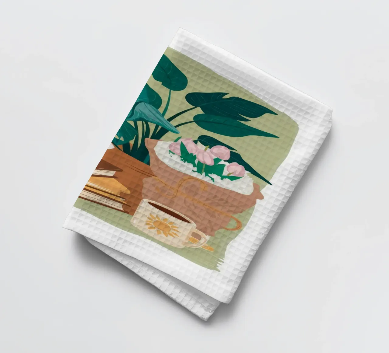 Verdant Reading Corner tea towel by Stone Patina