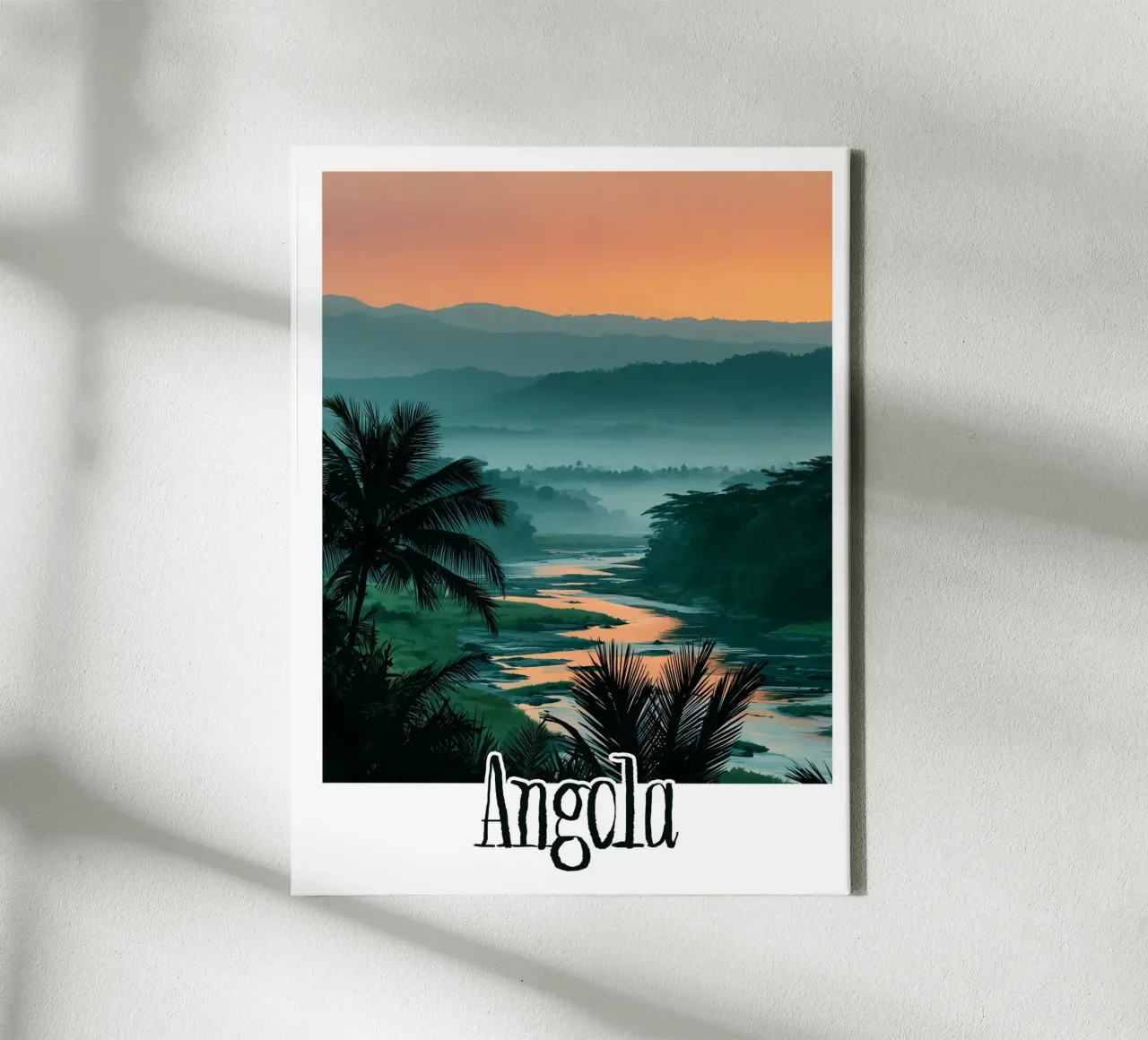 Affiche Angola tela con Cornice a cassetta da Frame the World