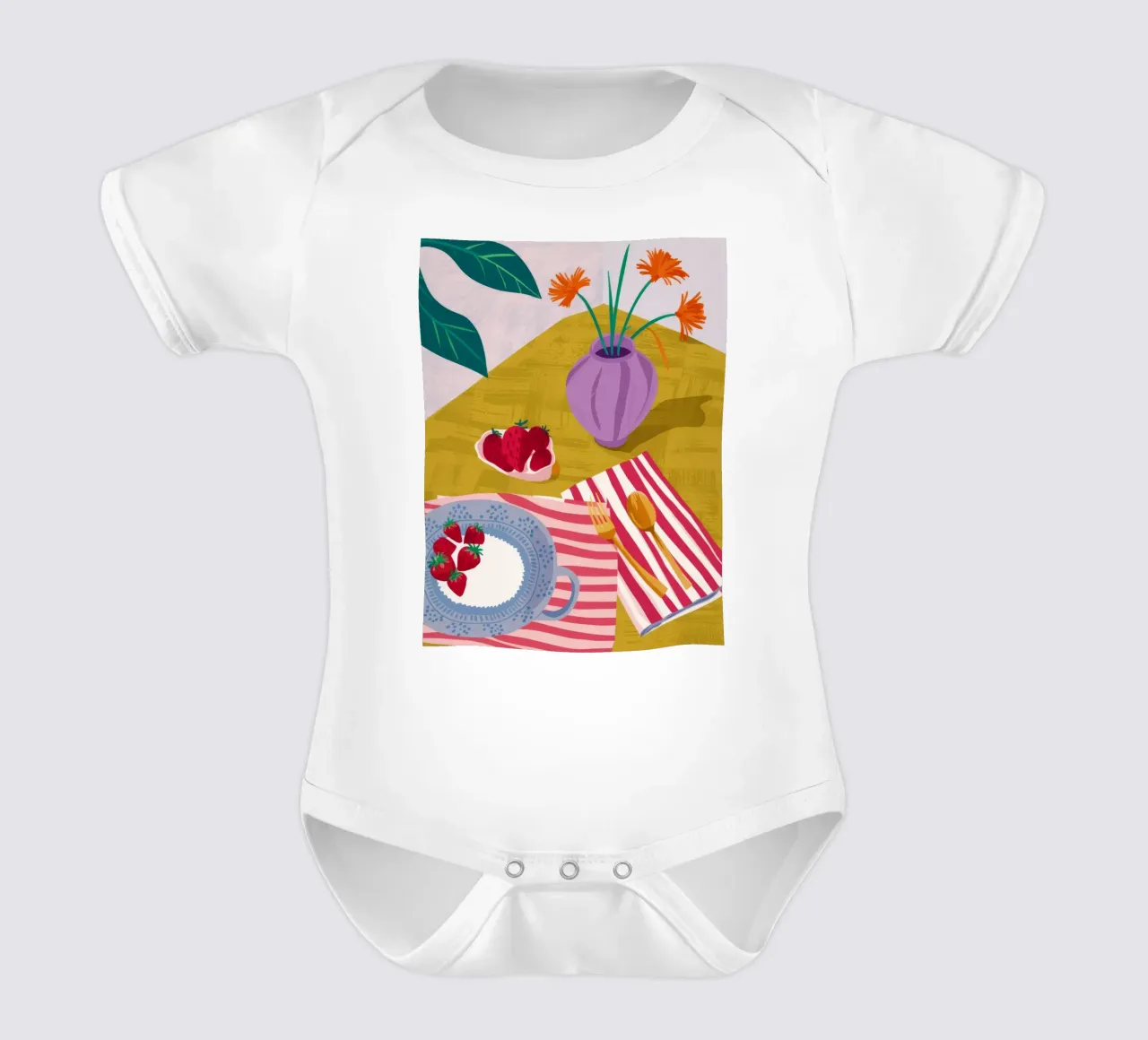 Picnic Piacere Quiete body neonato maniche corte da Chroma Haven