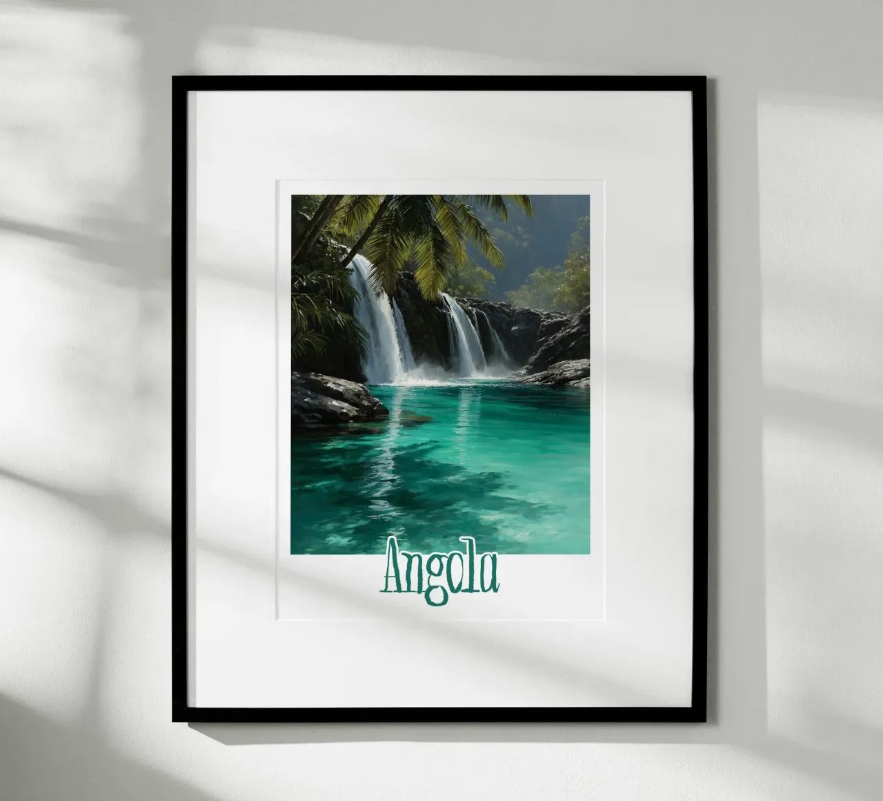 Affiche Angola poster con telaio in plastica da Frame the World
