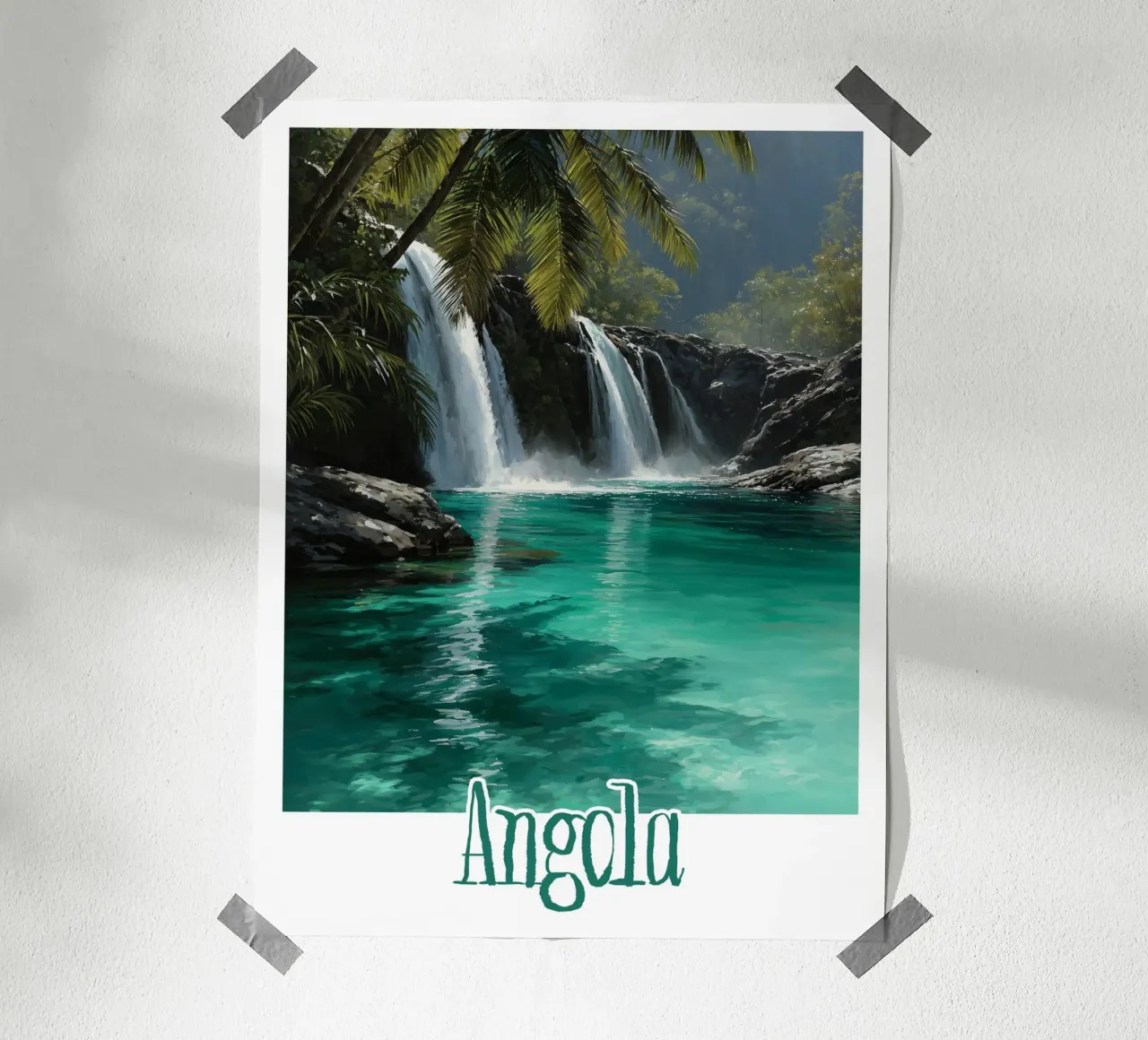 Affiche Angola poster con telaio in plastica da Frame the World