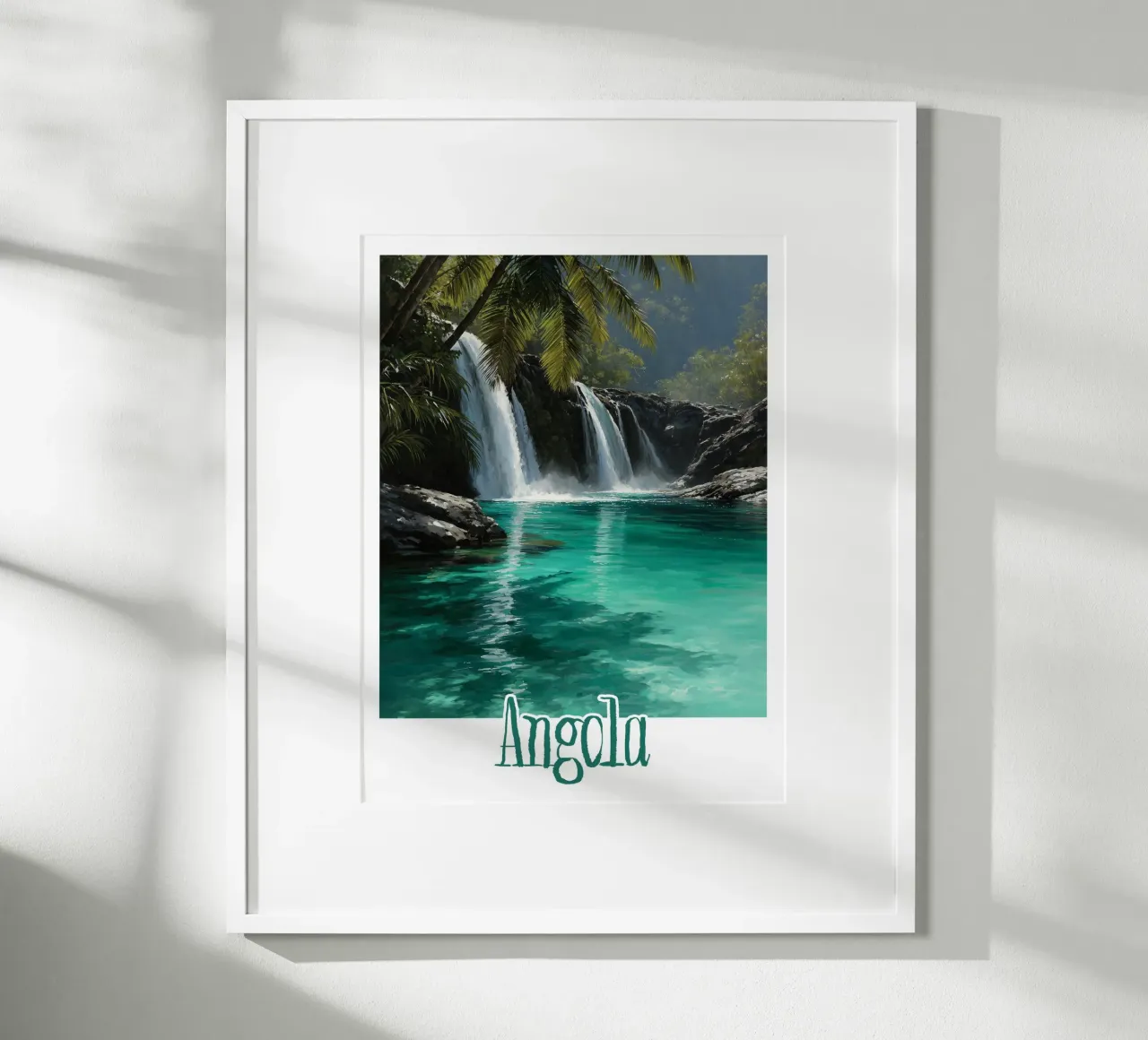 Affiche Angola poster con telaio in plastica da Frame the World