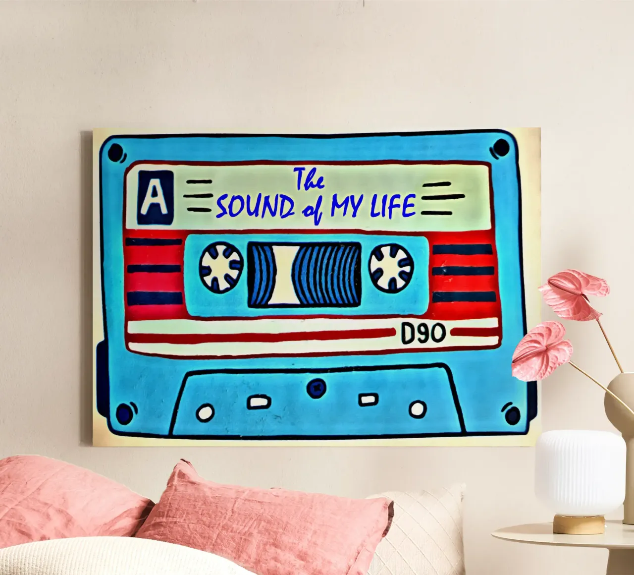 The sound of my life canvas with Floater frame by Massimo Frascogna
