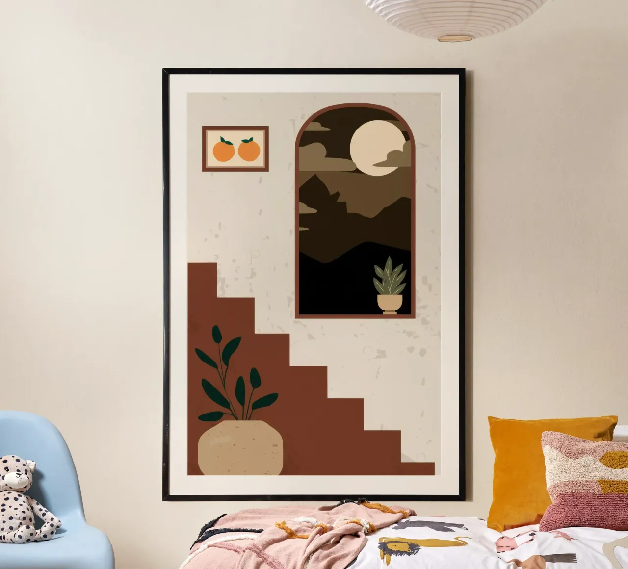 Nocturnal Stairway Window poster by Stone Patina