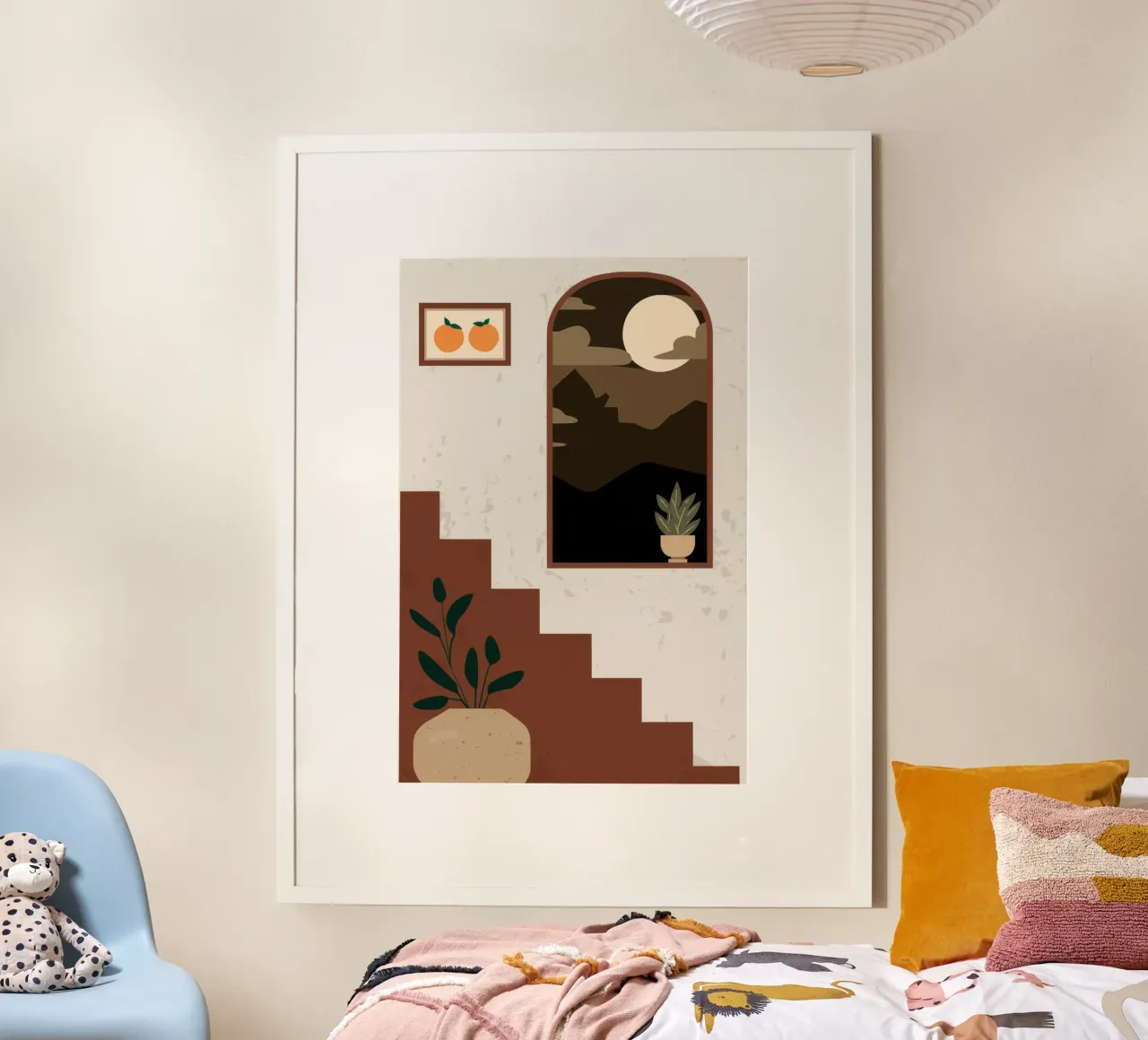 Nocturnal Stairway Window poster by Stone Patina