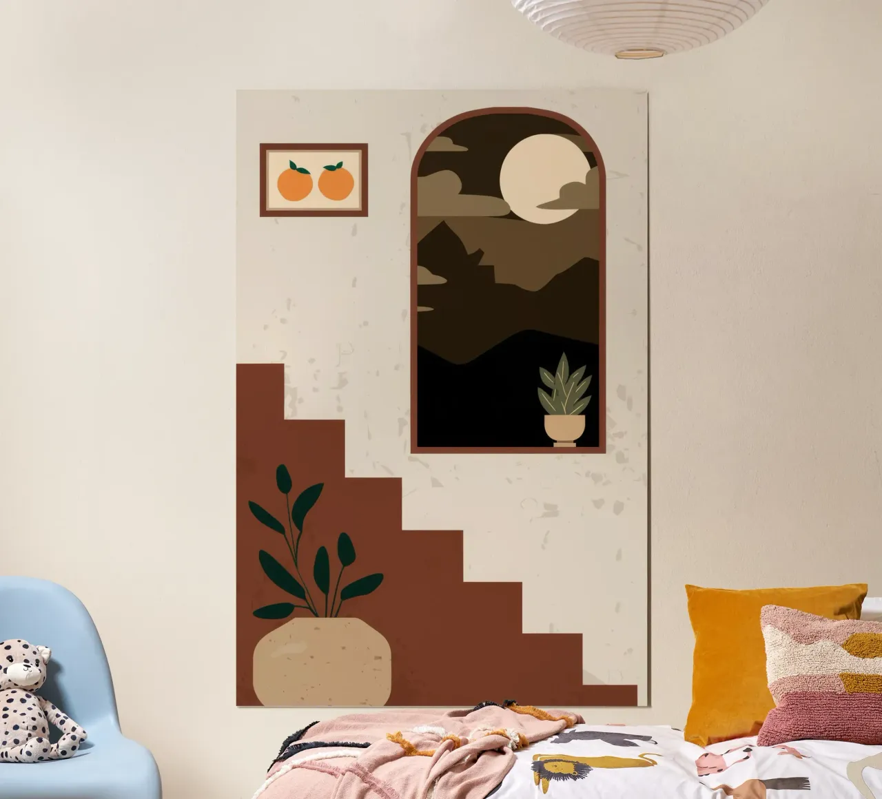 Nocturnal Stairway Window poster by Stone Patina