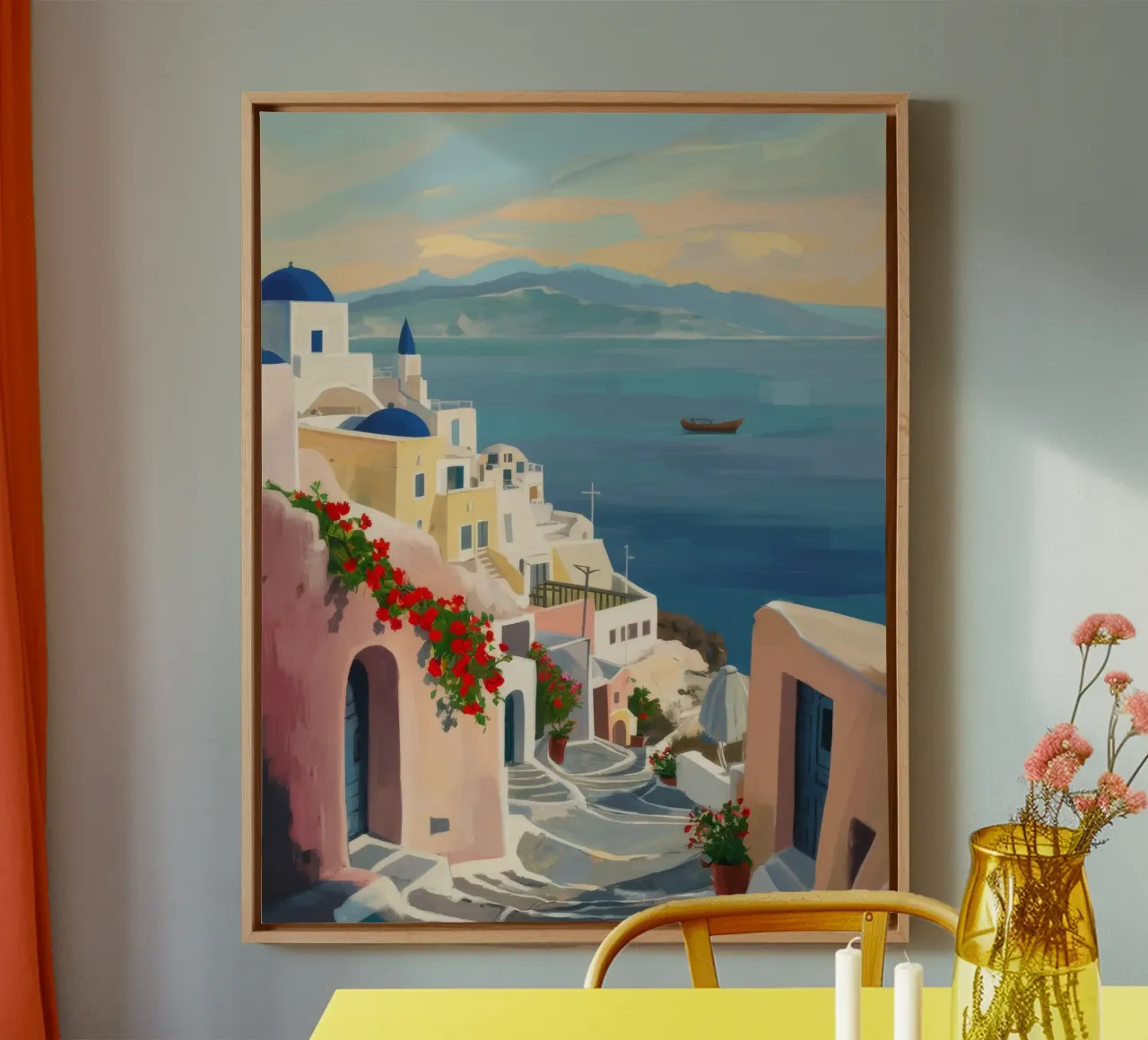 Aegean Whitewashed Dreams canvas by Chroma Haven