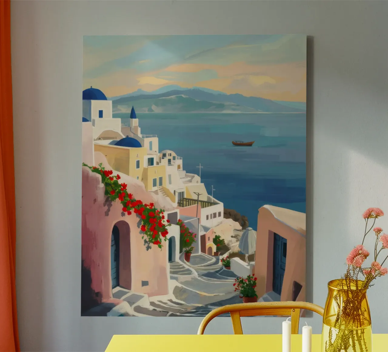 Aegean Whitewashed Dreams canvas by Chroma Haven