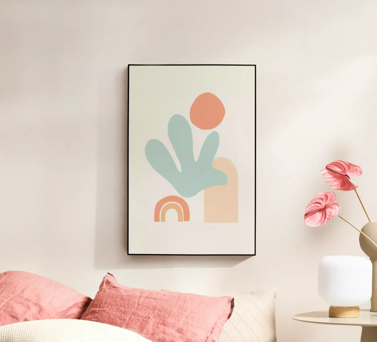 Boho Mint acryl van Mottos by Sinan Saydik