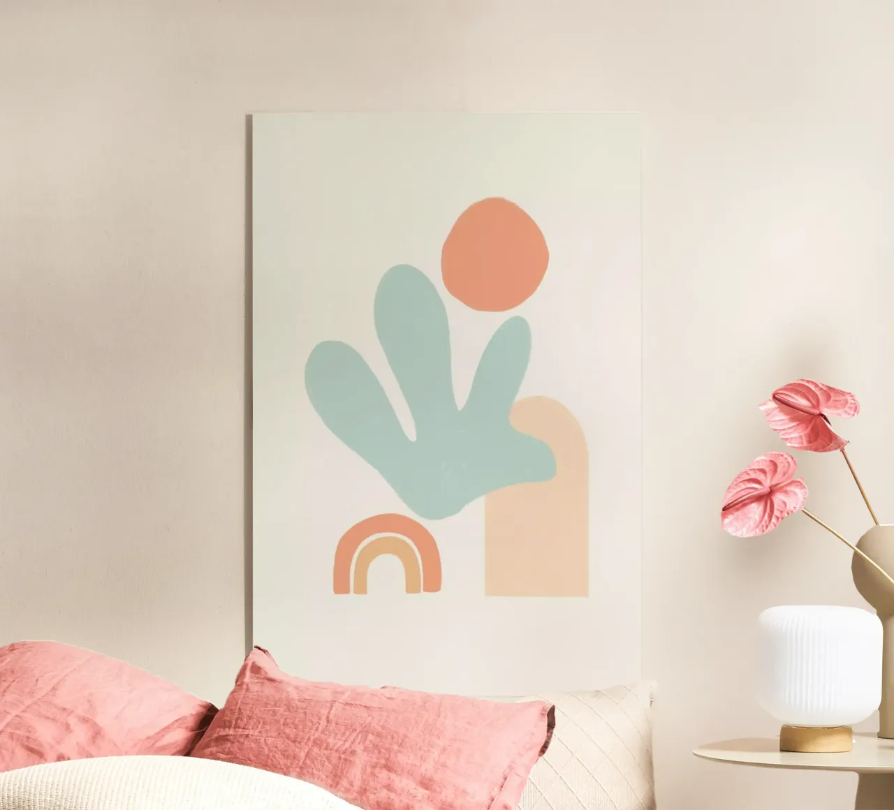 Boho Mint acryl van Mottos by Sinan Saydik