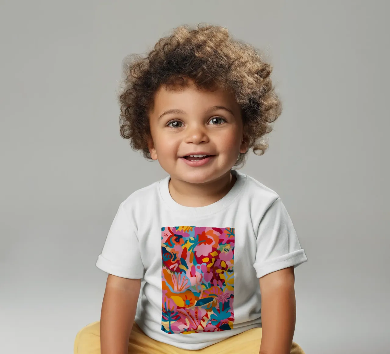 Abstract Floral Fusion baby t-shirt by Chroma Haven
