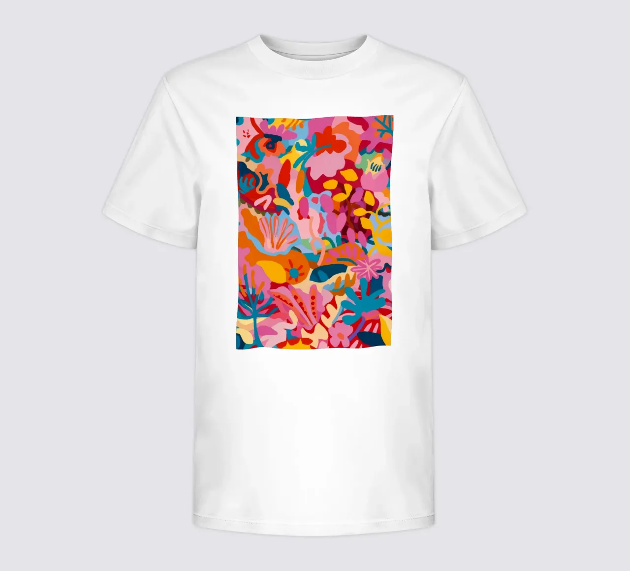 Abstract Floral Fusion kids t-shirt by Chroma Haven