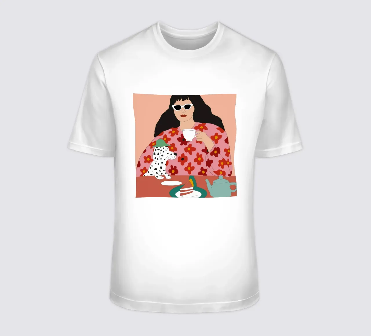 L'ora del tè in stile dalmata t-shirt da Chroma Haven