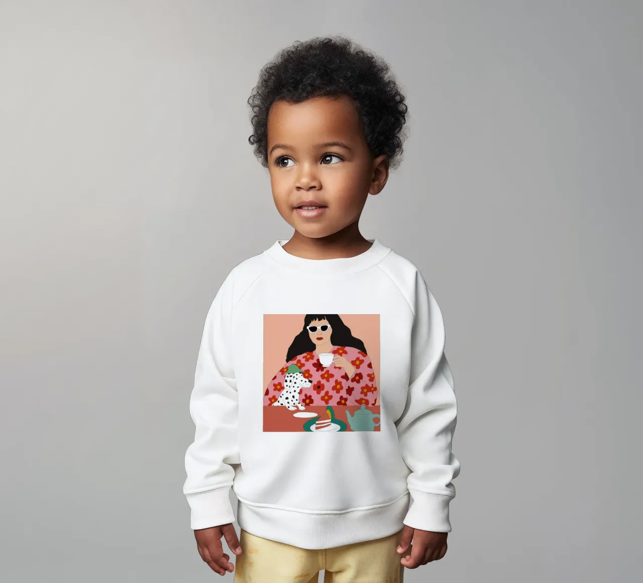 La hora del té dálmata sudadera de bebé de Chroma Haven