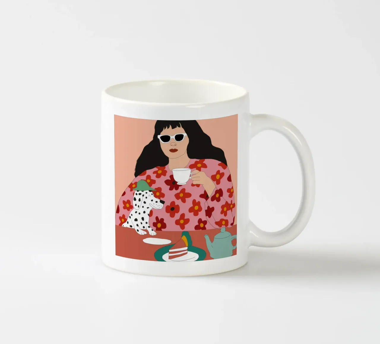 L'ora del tè in stile dalmata tazza in ceramica da Chroma Haven
