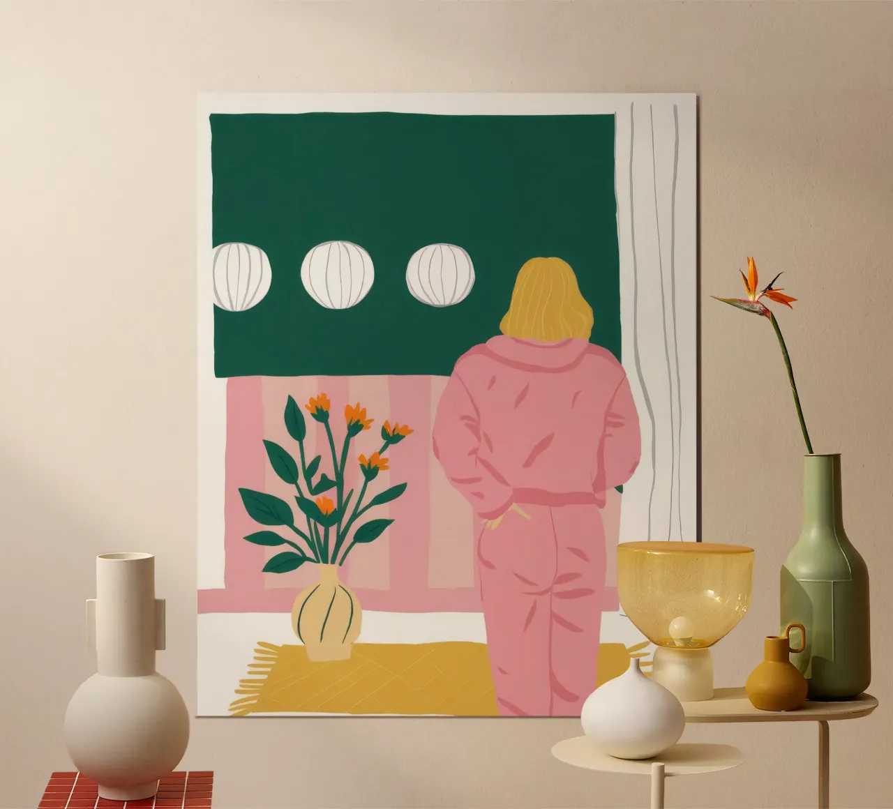 Contemplazione del guardiano della finestra poster da Stone Patina