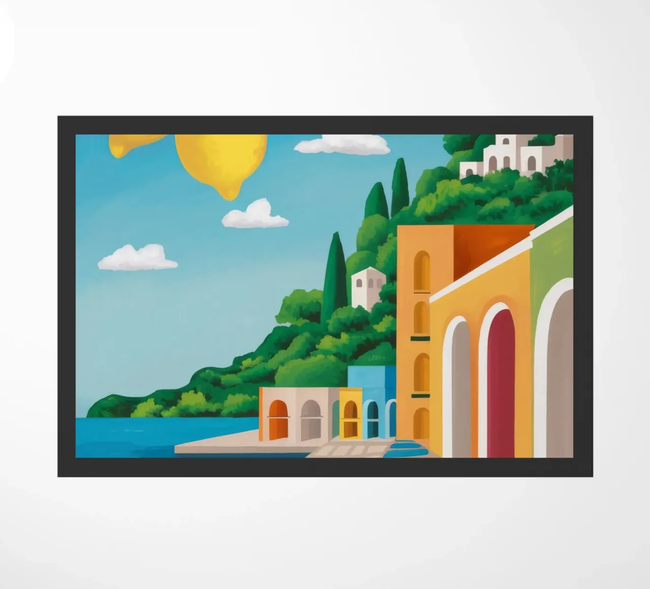 Lemon Grove Coastal Path doormat by Chroma Haven