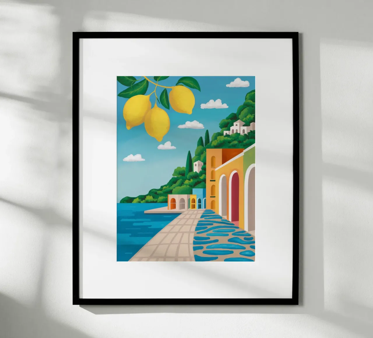 Sentiero costiero di Lemon Grove poster con telaio in alluminio da Chroma Haven