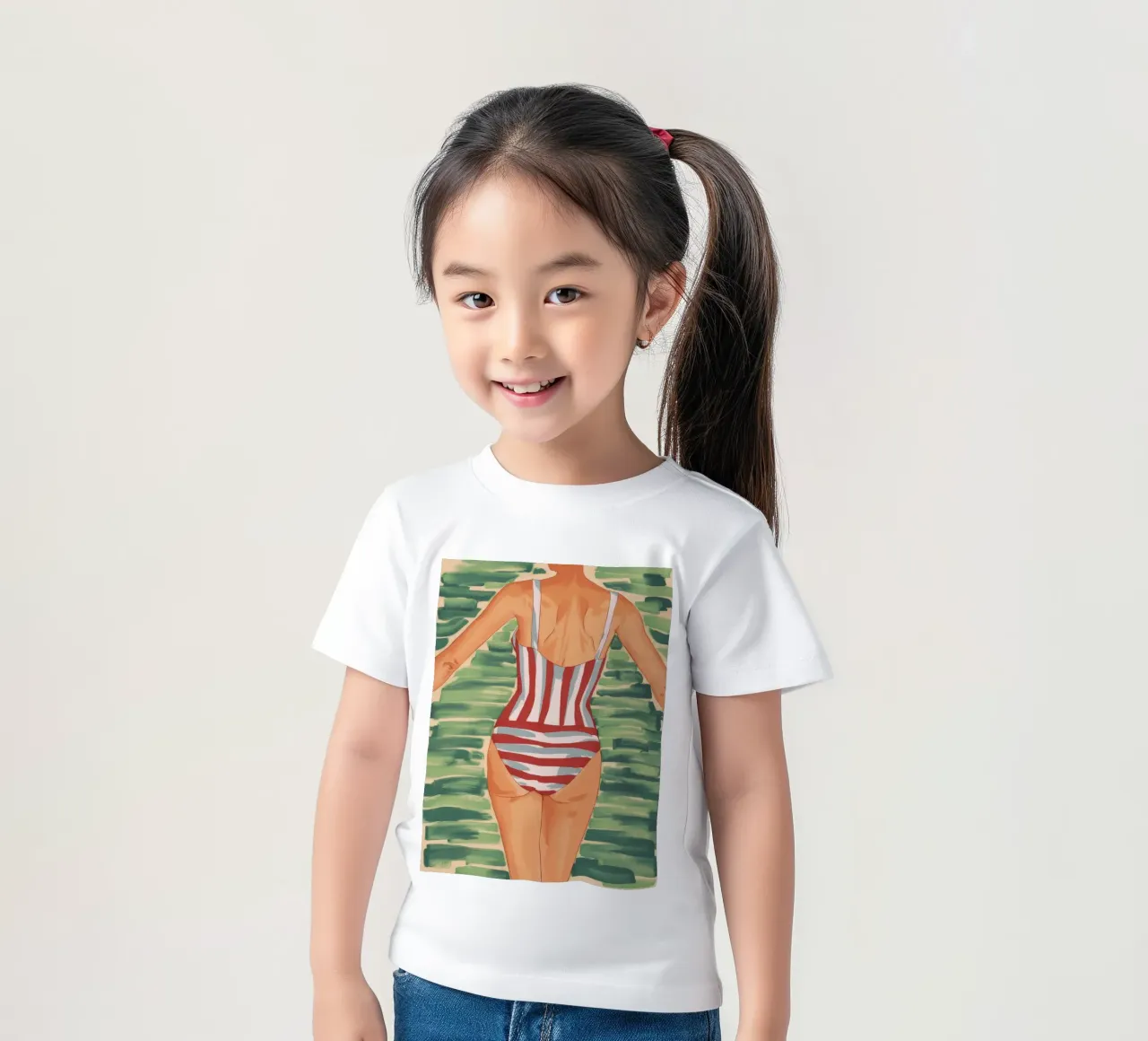 Retro Seaside Jaunt kids t-shirt by Chroma Haven