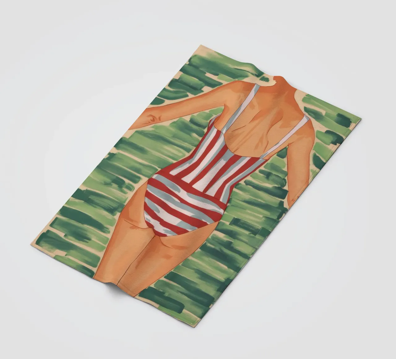 Retro Seaside Jaunt fleece blanket by Chroma Haven