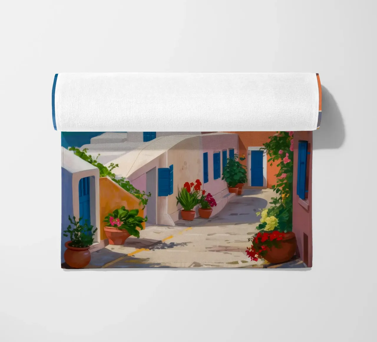 Santorini Steps Vista mare telo mare da Chroma Haven