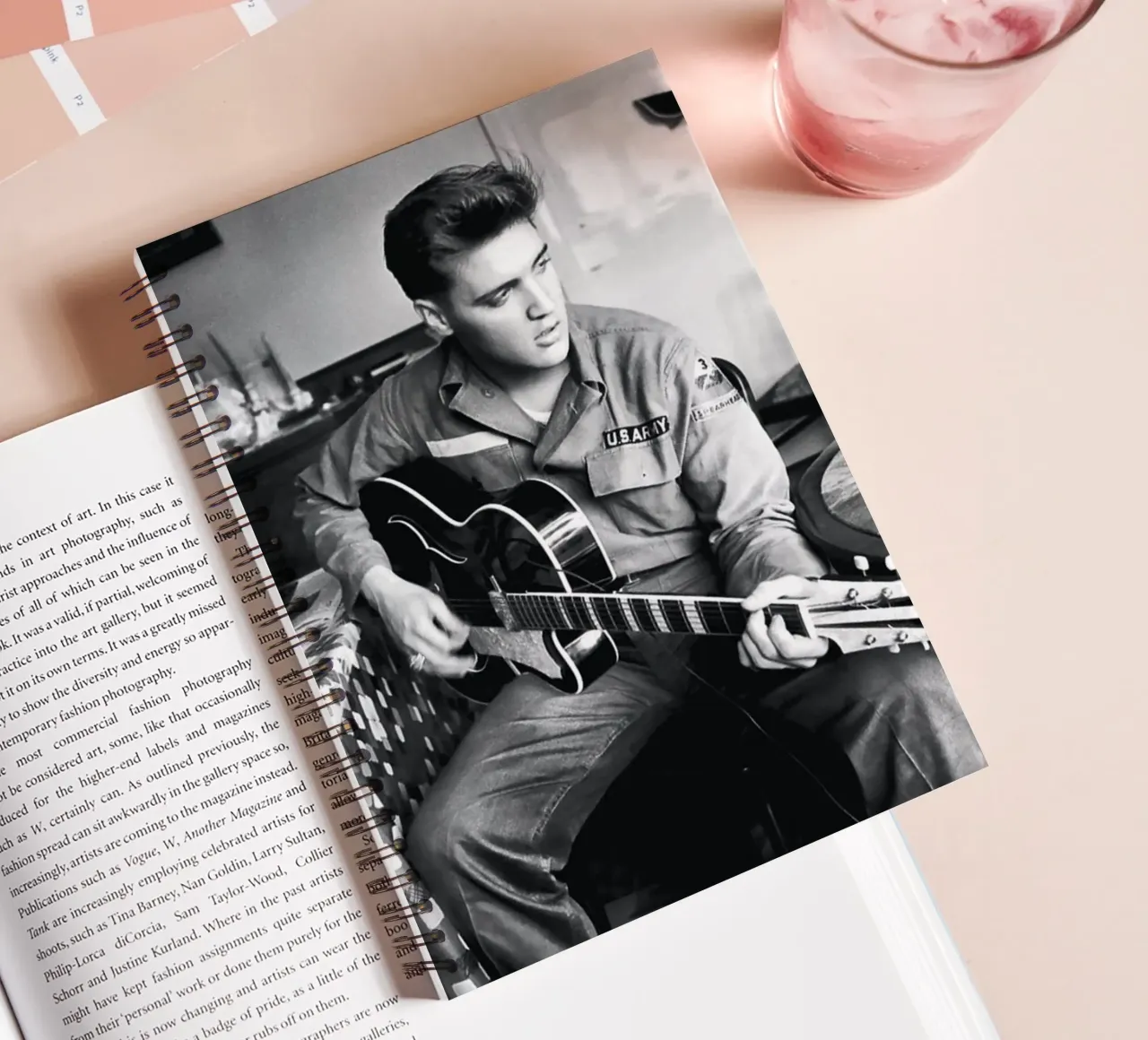 Elvis With Guitar spiral notebook by Martin studio