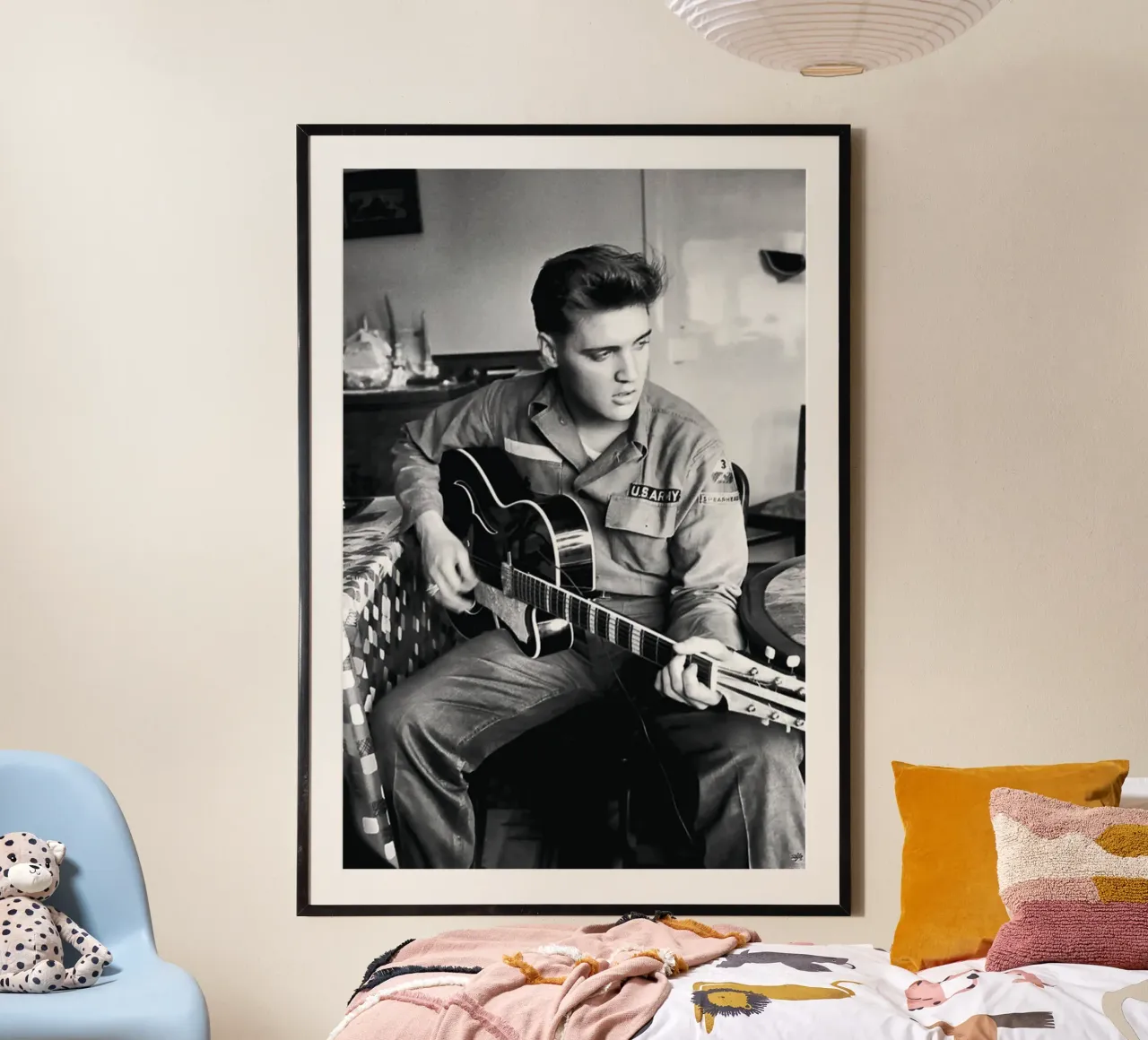 Elvis con la chitarra carta hahnemühle da Martin studio