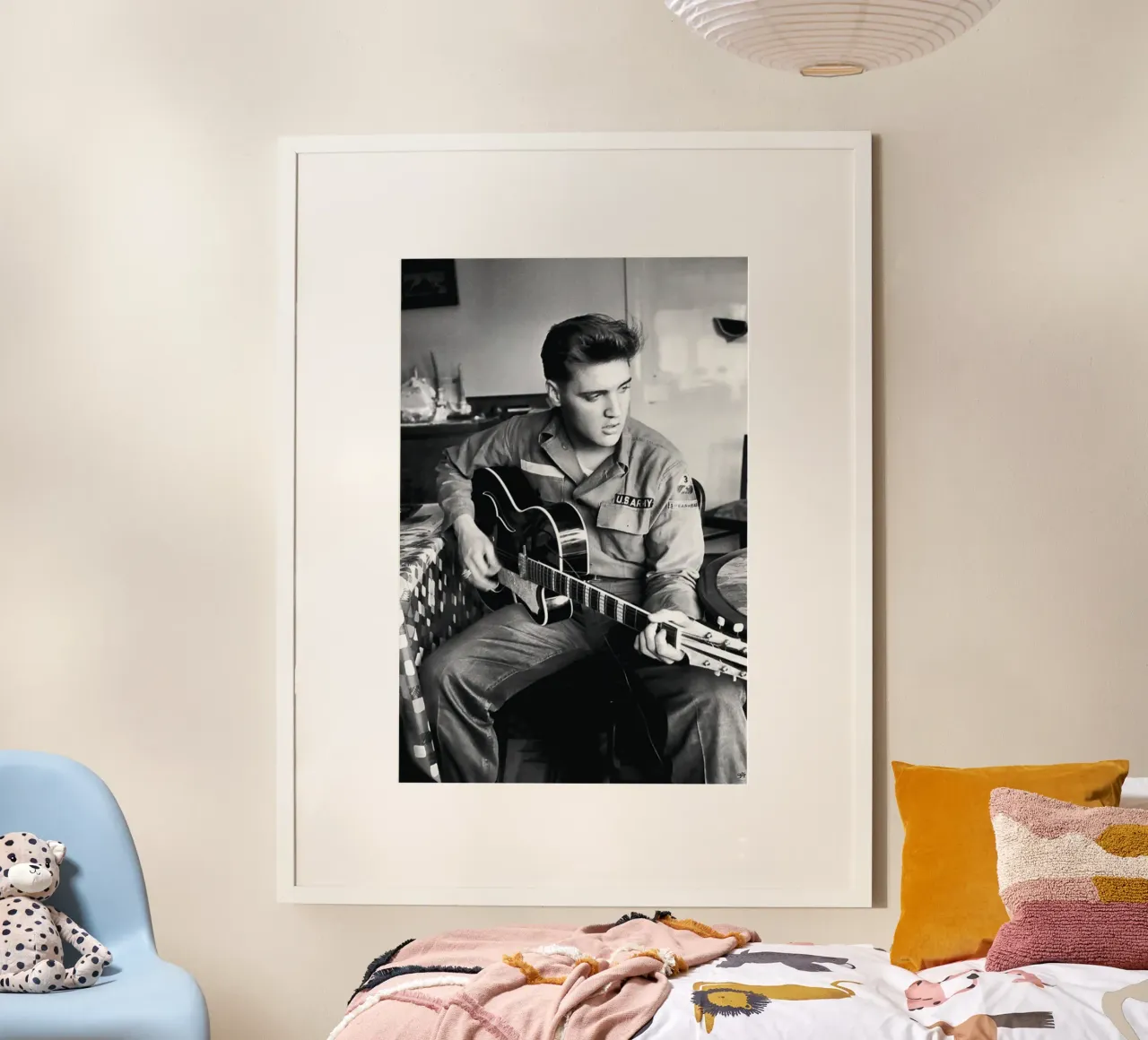 Elvis con la chitarra carta hahnemühle da Martin studio