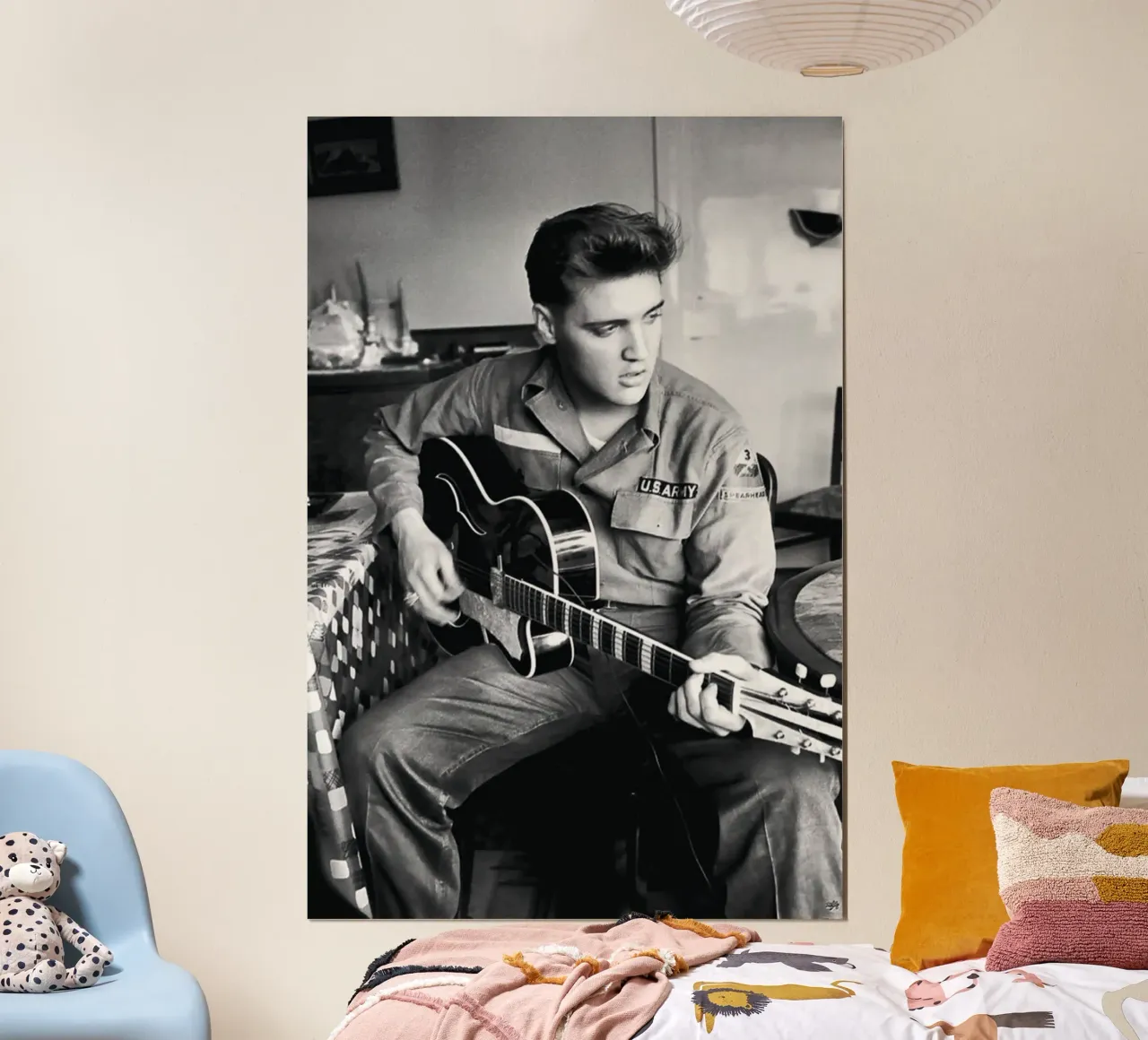 Elvis con la chitarra carta hahnemühle da Martin studio