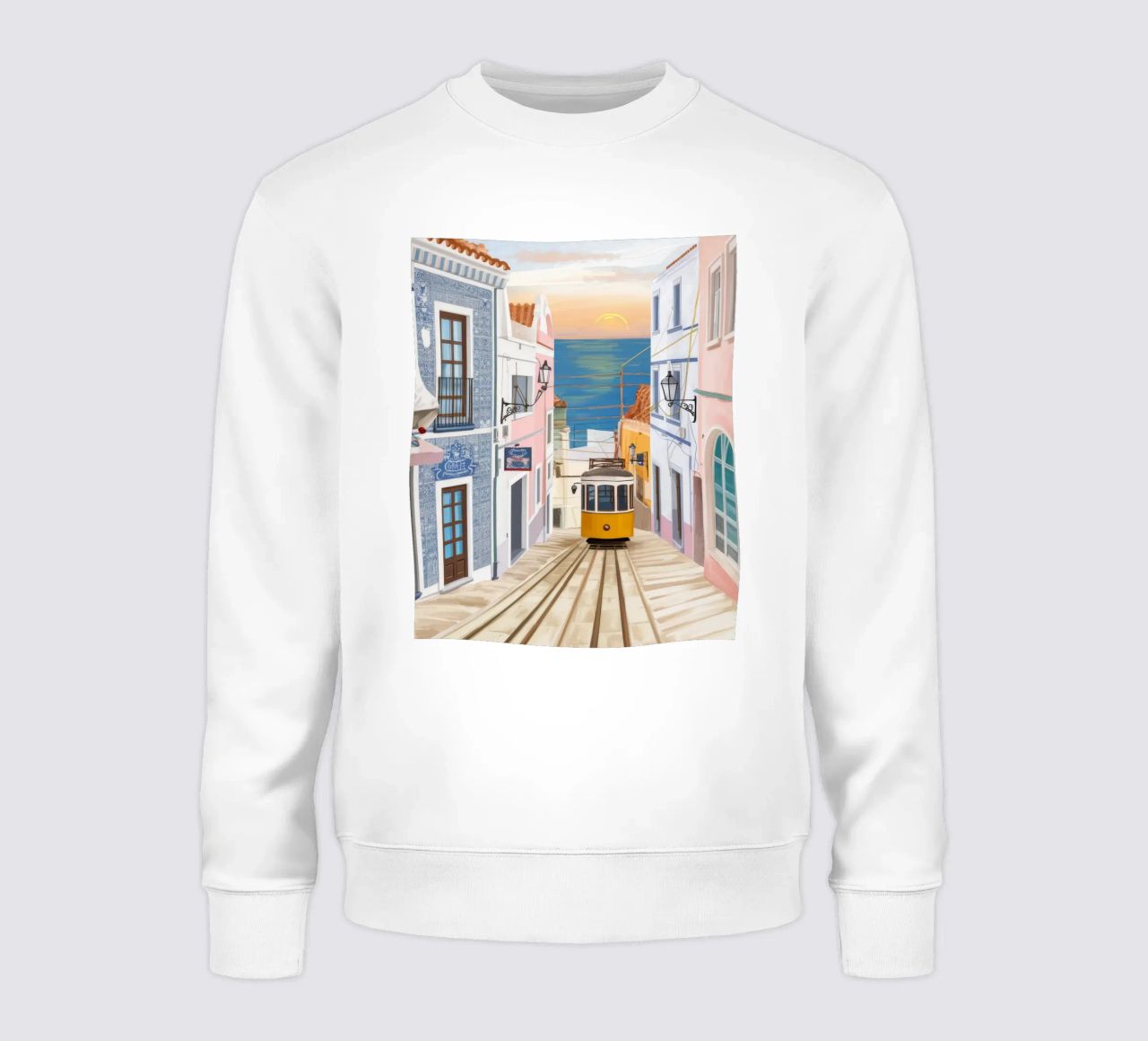 Viaggio in tram a Lisbona felpa da Chroma Haven