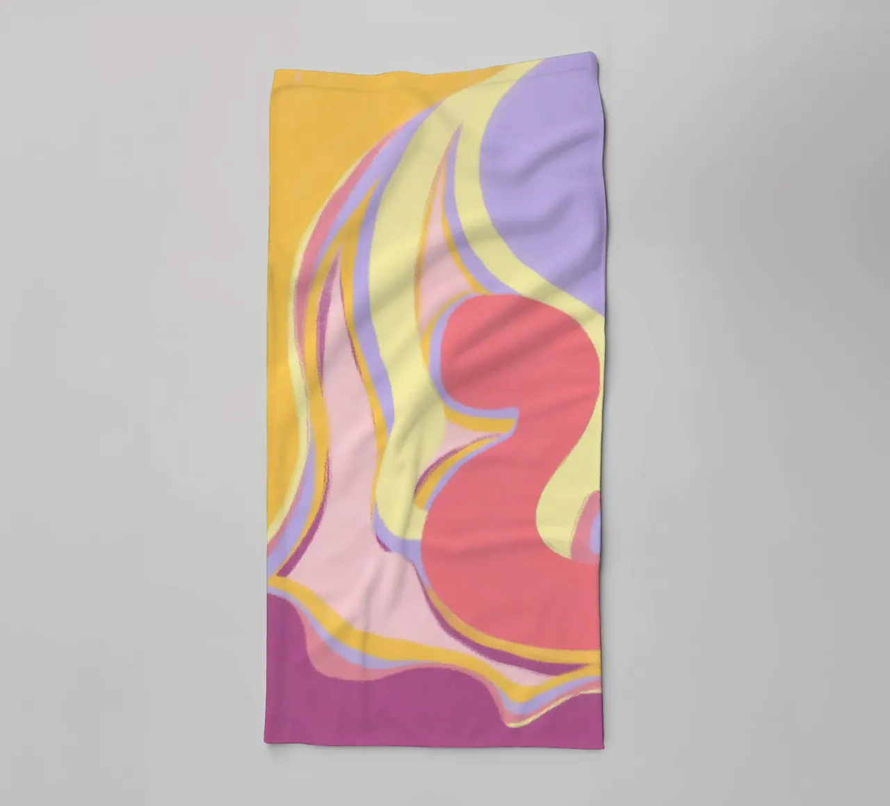 Abstract waves joy towel by Carinaprint