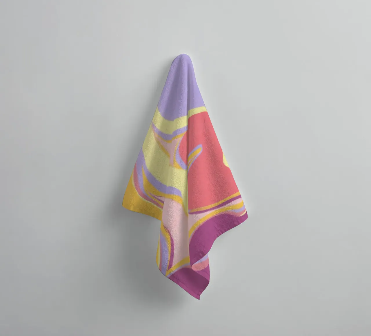 Abstract waves joy towel by Carinaprint