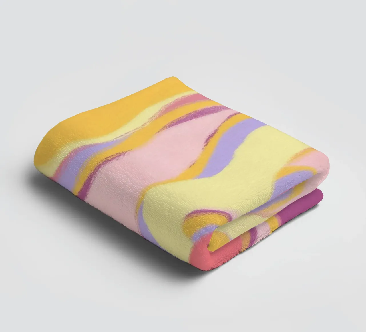Abstract waves joy towel by Carinaprint
