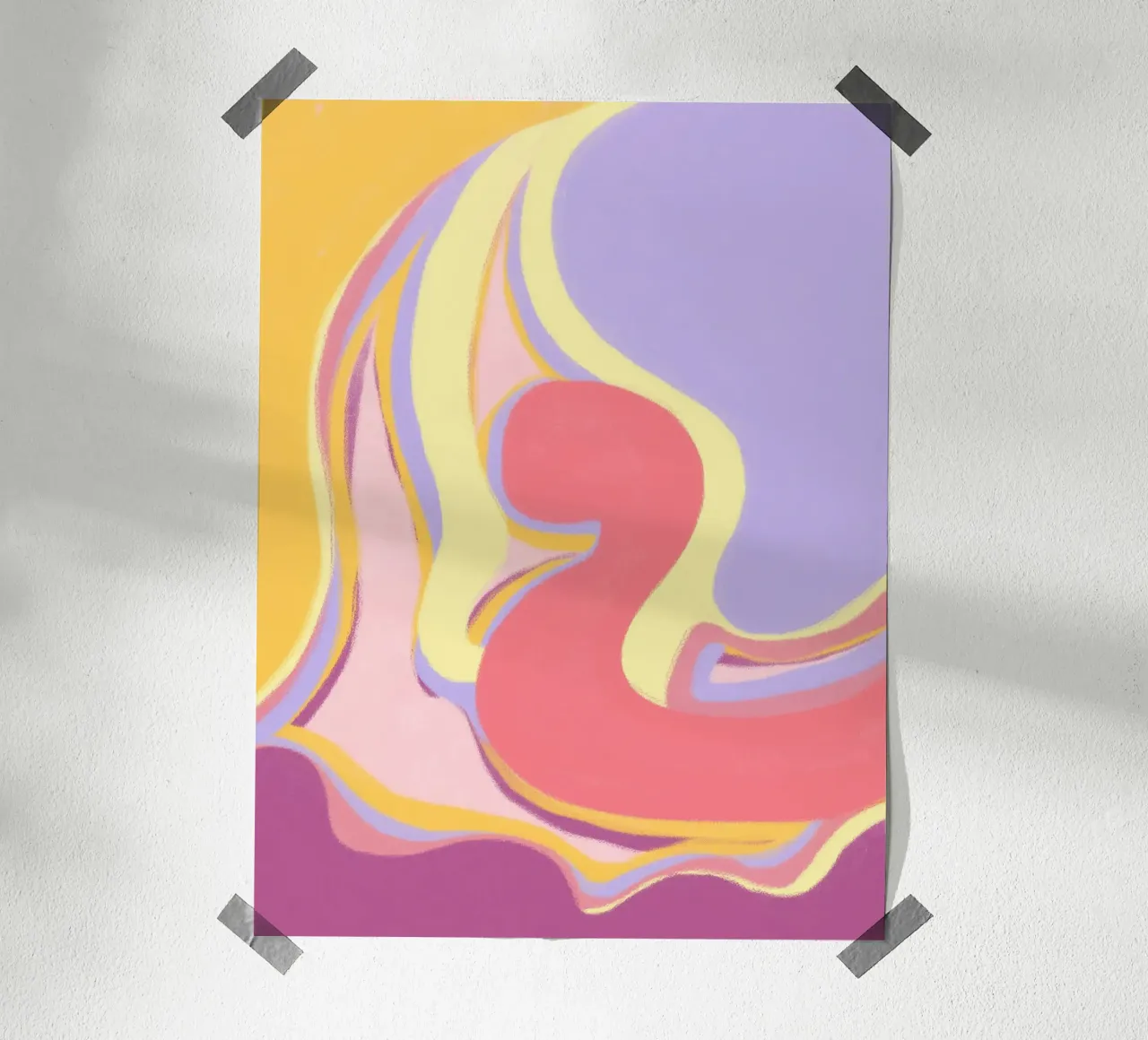 Abstract waves joy hahnemühle by Carinaprint