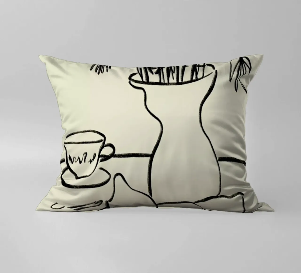 Lemons And Flowers decorative cushion by Sandra Poliakov