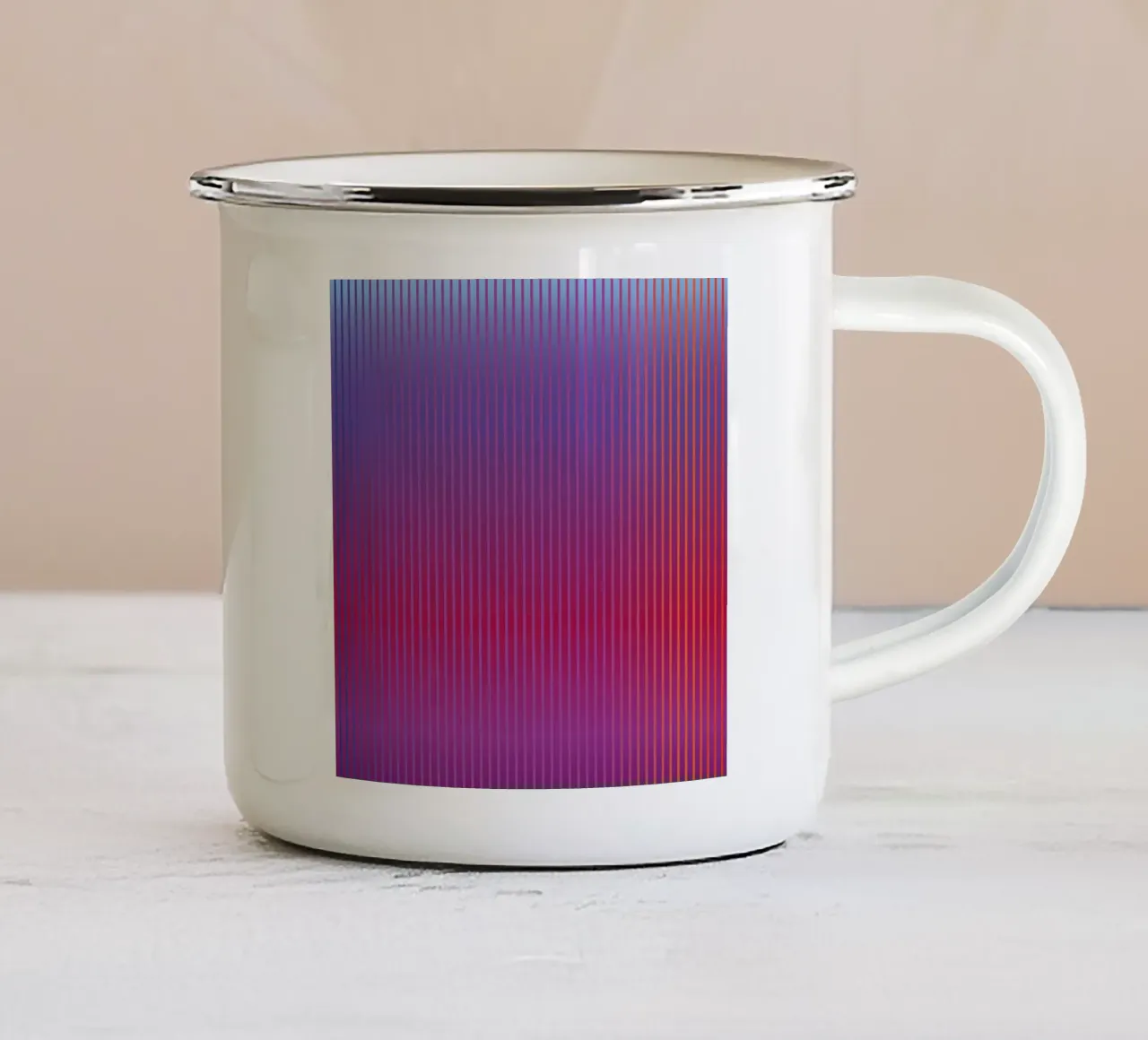 Lines tazza in smalto da Flo Klein
