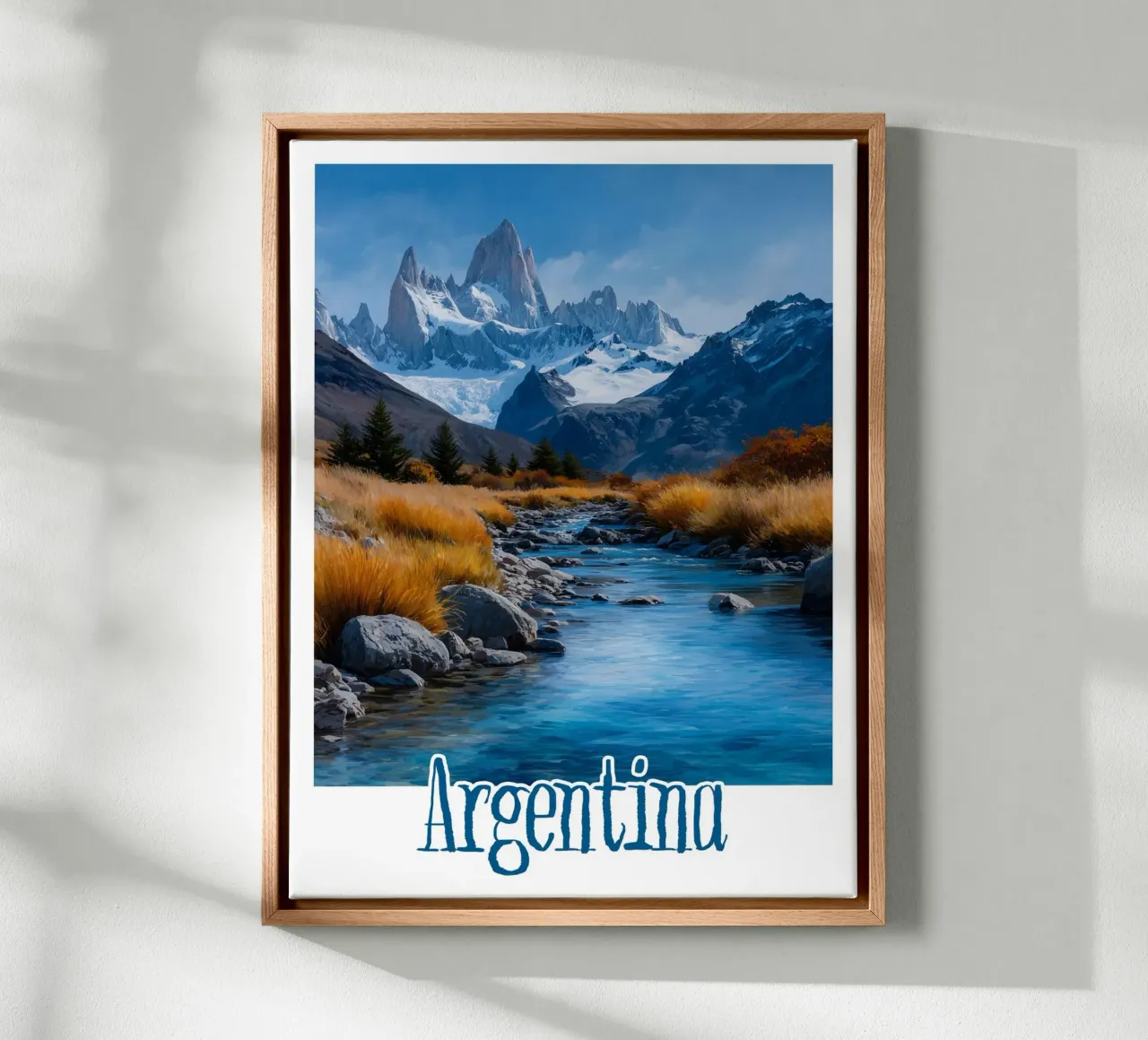 Affiche Argentine tela con Cornice a cassetta da Frame the World