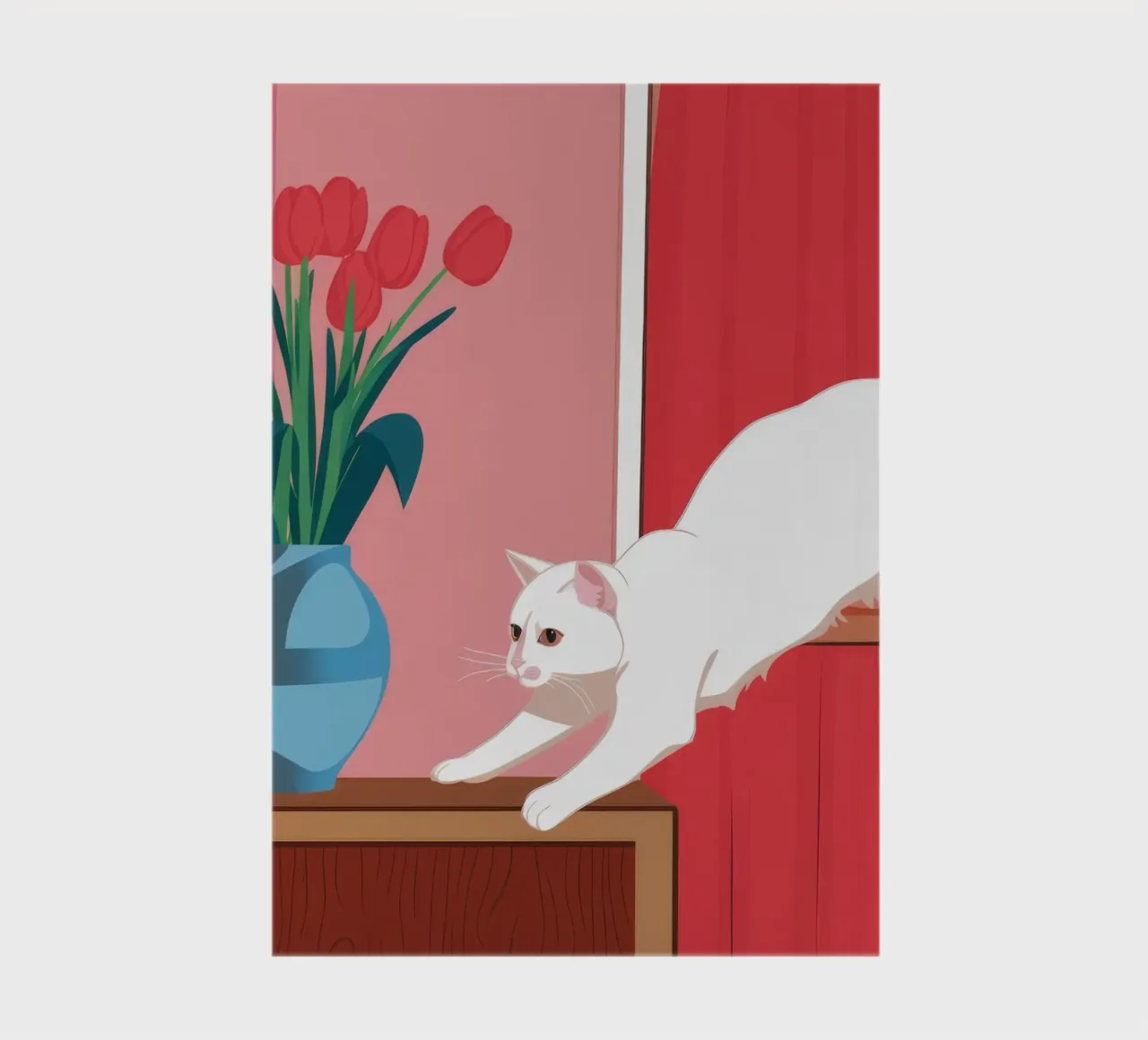 Leaping Cat Tulips notebook by Chroma Haven