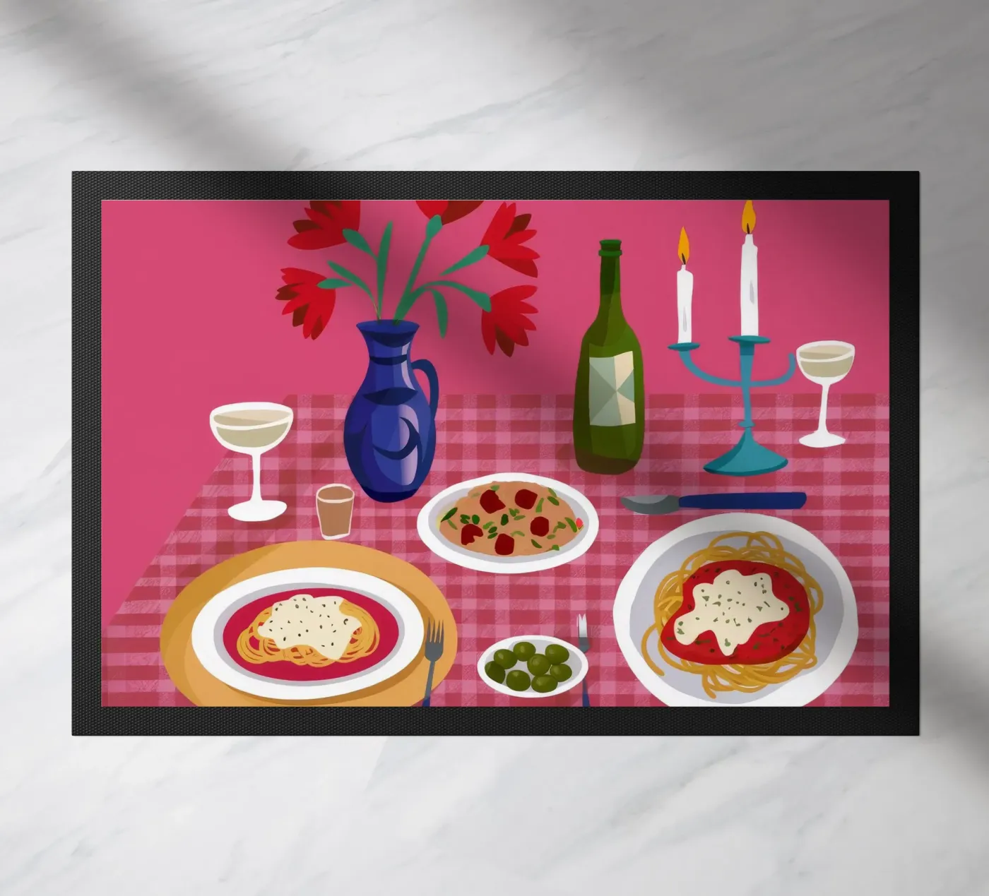 Romantic Dinner Setting deurmat van Chroma Haven