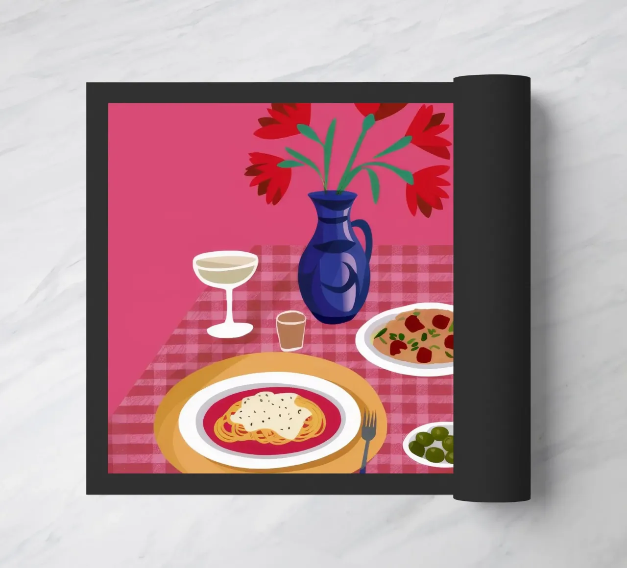 Romantic Dinner Setting doormat by Chroma Haven