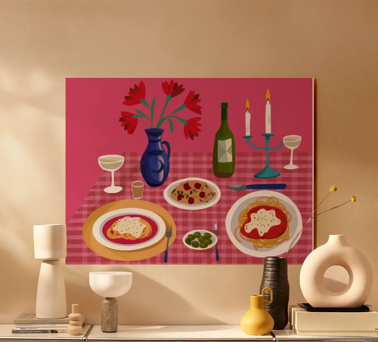Romantic Dinner Setting acryl van Chroma Haven