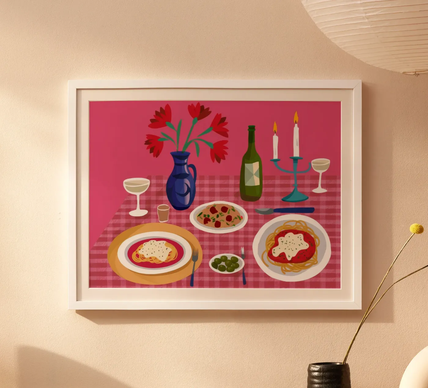 Romantic Dinner Setting Poster von Chroma Haven