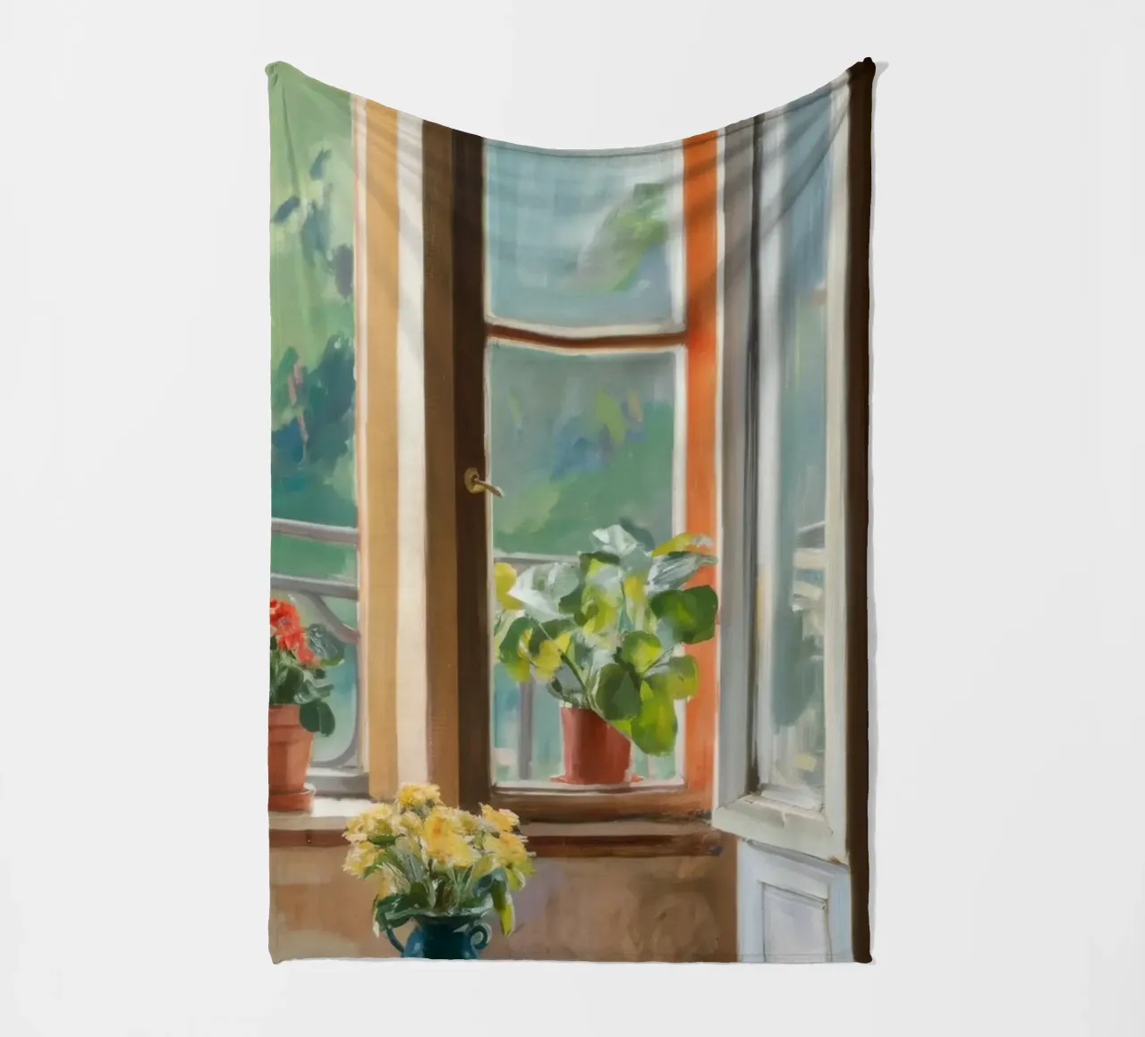 Jardin de fenêtre éclairé par le soleil plaid polaire de Chroma Haven