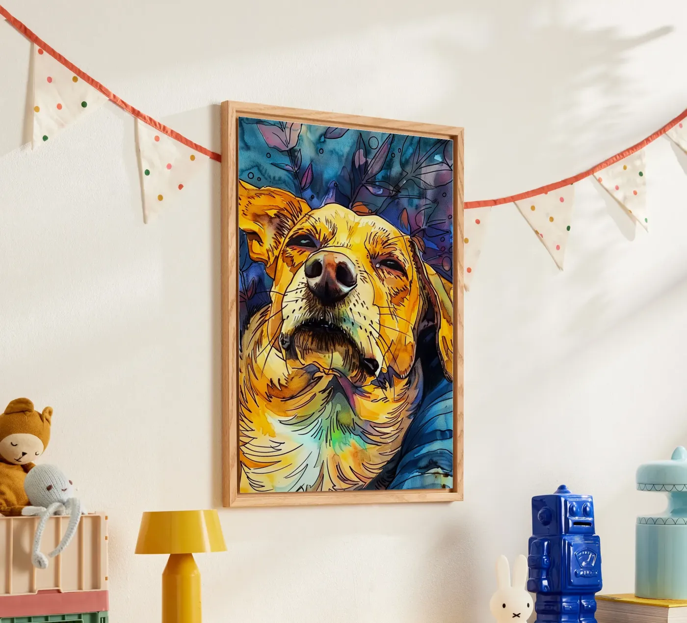 Dog Jimmy acrylic glass by Lionmixart