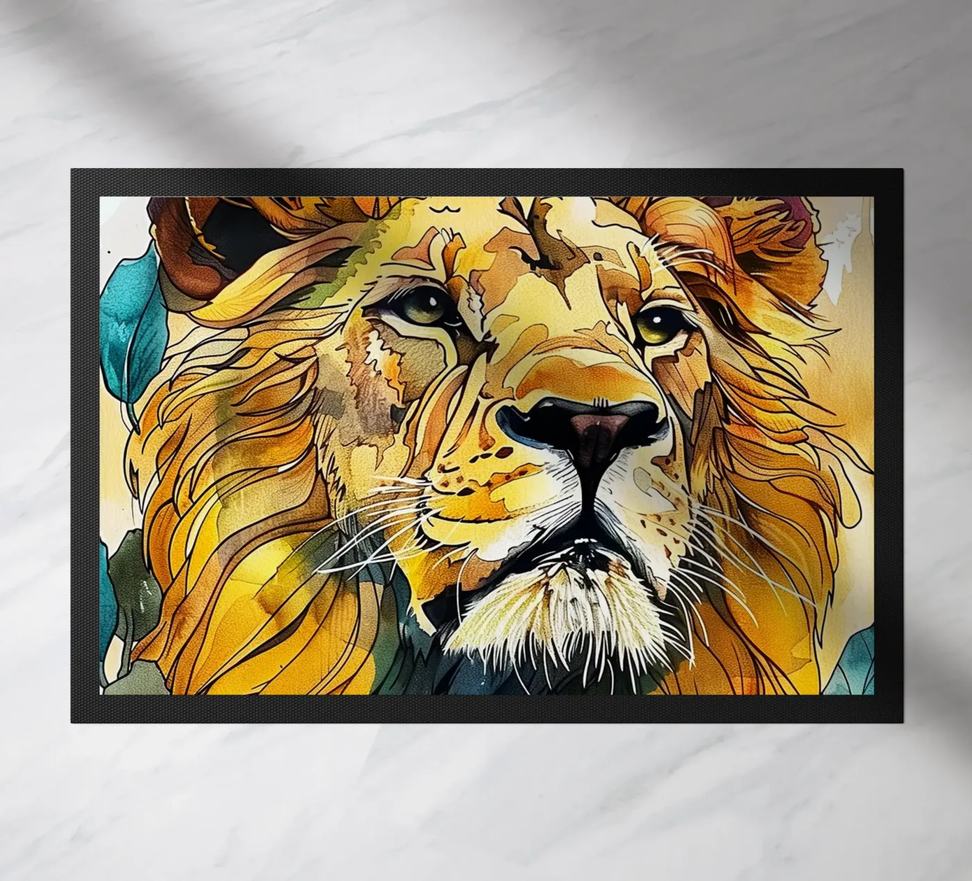 Lion watercolor zerbino da Lionmixart