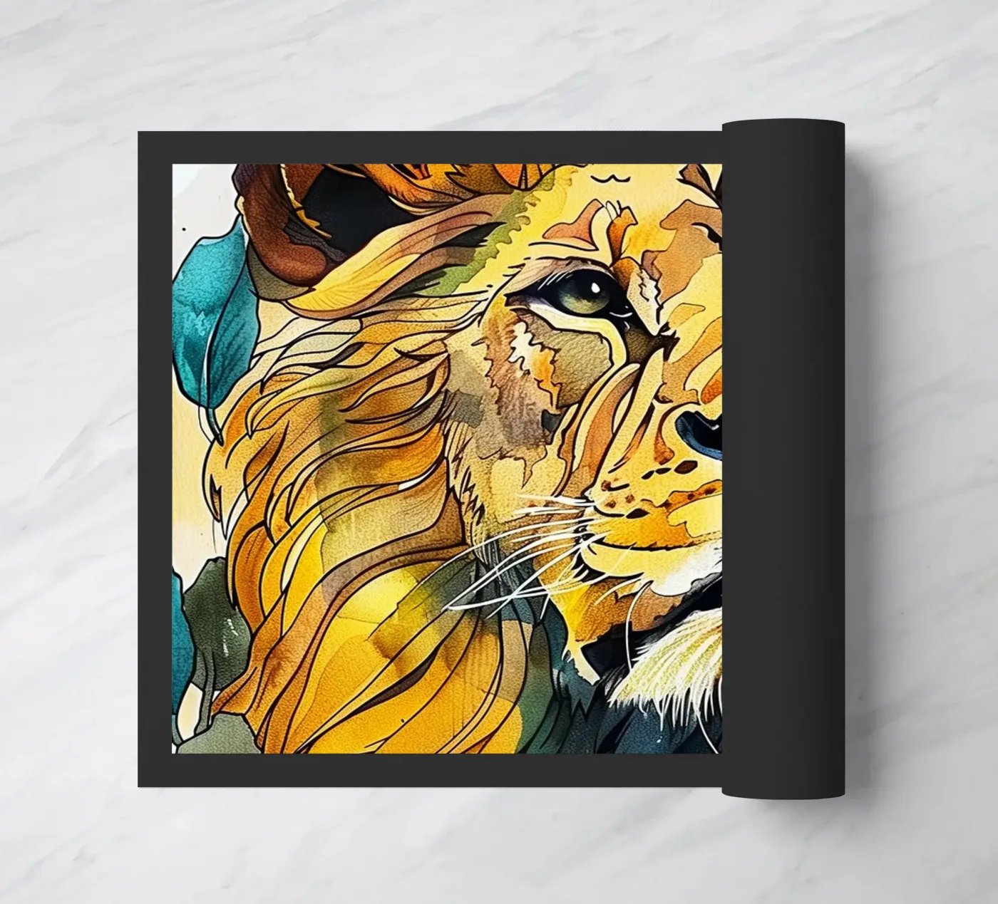 Lion watercolor zerbino da Lionmixart