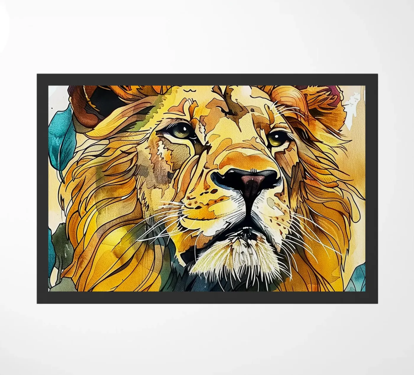 Lion watercolor zerbino da Lionmixart