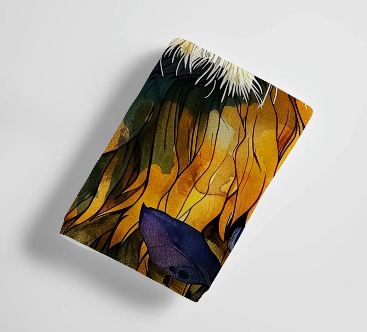 León acuarela toalla de baño de Lionmixart